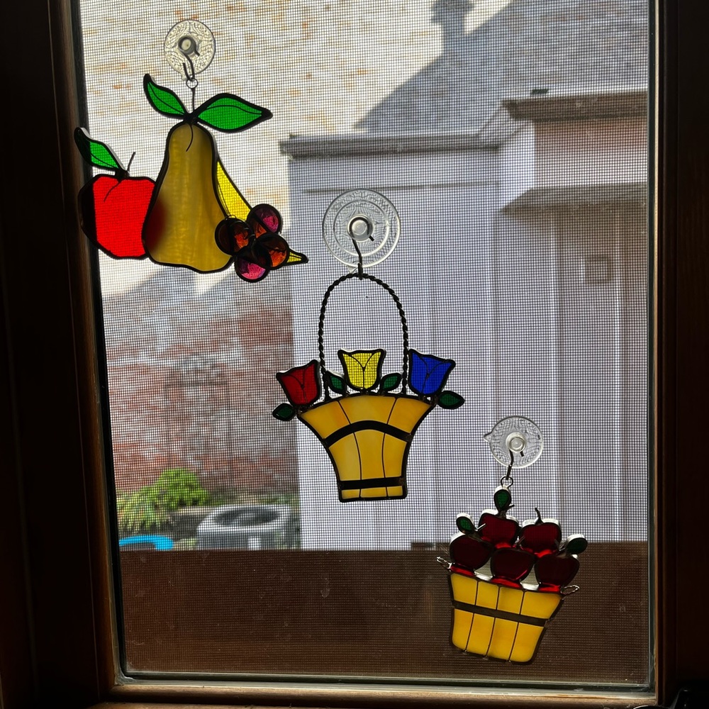 Beautiful Stained Glass Sun Catchers Fruit Flowers Price Each